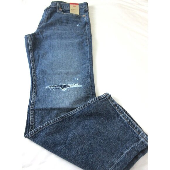Levi's Men's 511 Slim fit Distressed Denim Blue Jeans Medium Wash 5 Pocket NWT - Picture 9 of 9
